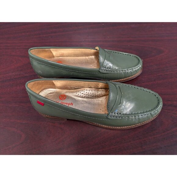 Marc Joseph East Village Loafer Women's Size 7.5 Brazil ATLANTIC BLUE Patent EUC - Picture 1 of 16
